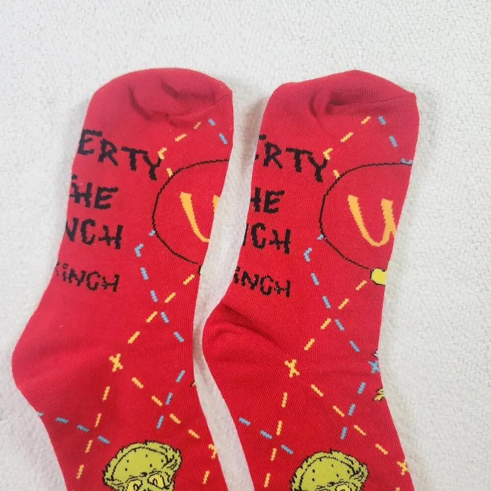 McDonalds Red Grinch Happy Meal Socks